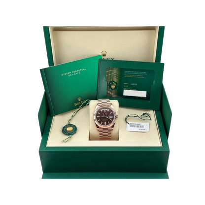 Day-Date 40mm 228235 Rose Gold Chocolate Roman Dial (2025)