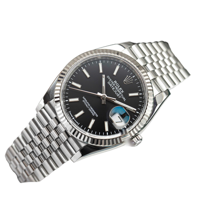 Datejust 41mm Steel White Gold Black Dial Mens Watch m126334-0018