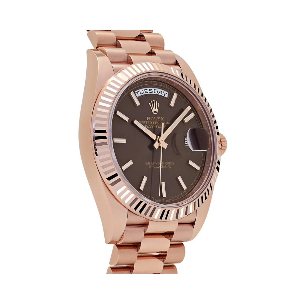 Day-Date 40mm 228235 Rose Gold Chocolate Roman Dial (2025)
