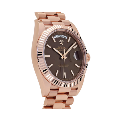 Day-Date 40mm 228235 Rose Gold Chocolate Roman Dial (2025)