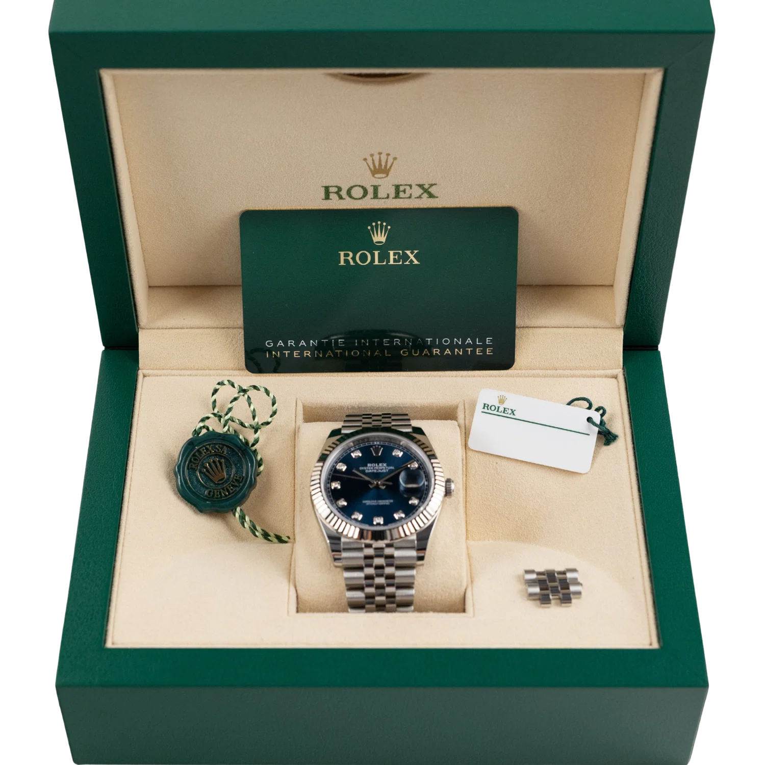 Datejust 36mm Steel & White Gold Blue Dial Diamonds m126334-0016