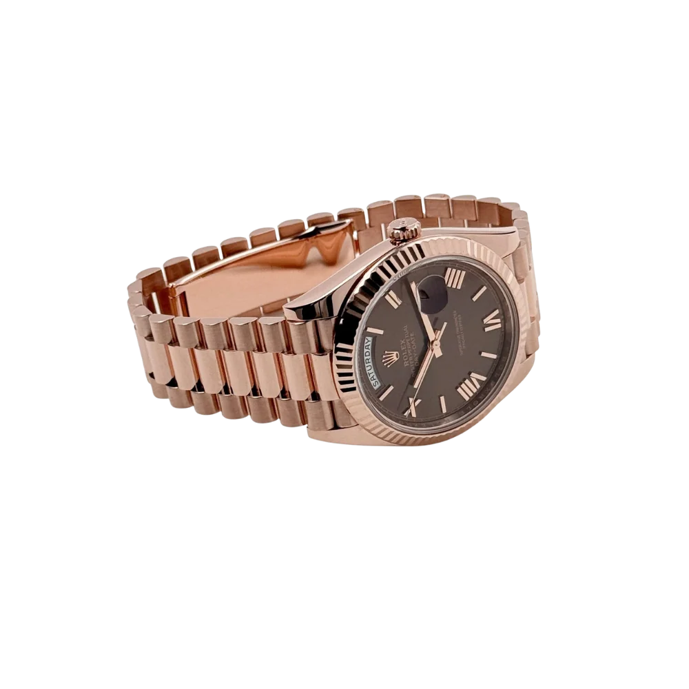 Day-Date 40mm 228235 Rose Gold Chocolate Roman Dial (2025)