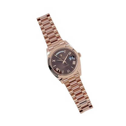 Day-Date 40mm 228235 Rose Gold Chocolate Roman Dial (2025)