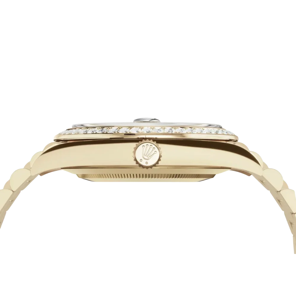 Day-Date 40mm 228348RBR Yellow Gold Diamond Bezel Champagne Diamond Dial