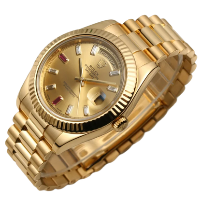 President Day-Date II 41mm 218238 18k Yellow Gold & Ruby Dial