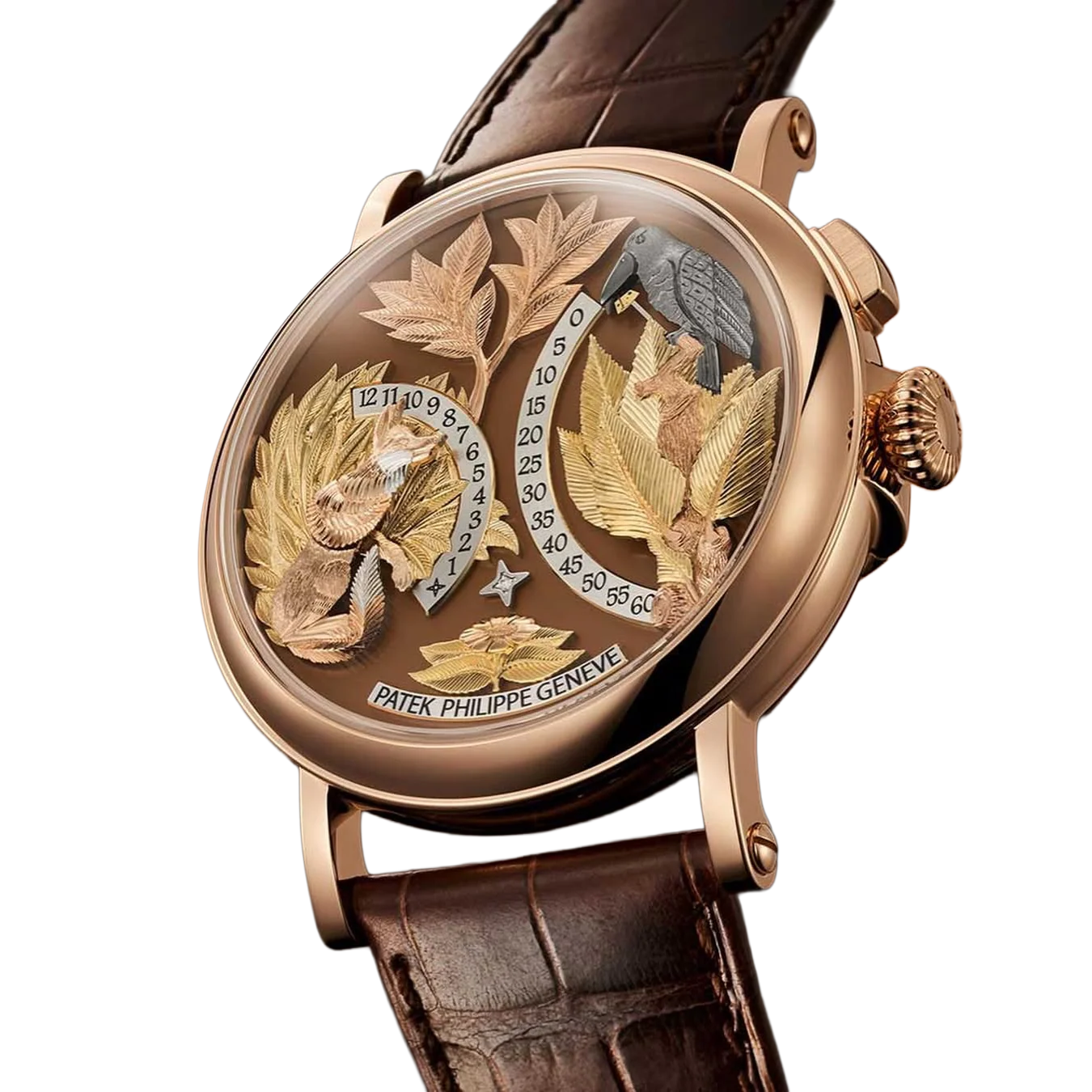 Complications 43mm 5249R-001 Hours And Minutes On Demand Automaton - The Crow and the Fox Rose Gold Matara