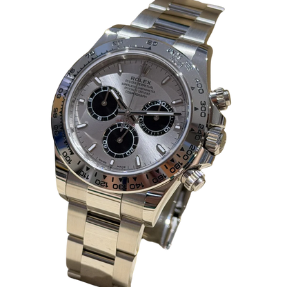 Daytona 40 mm White Gold Silver Dial Mens Watch M126509-0003