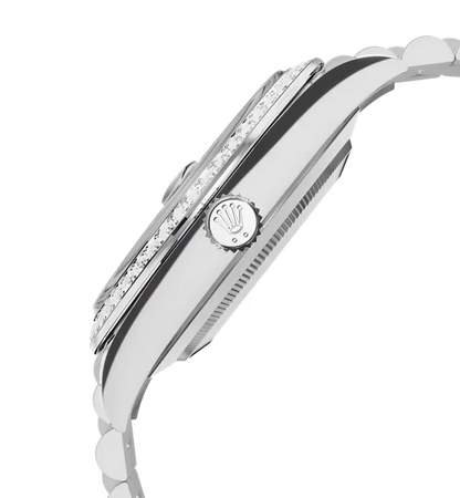 Day-Date 40mm Silver Dial 18 kt White Gold Diamonds 228349RBR-0001