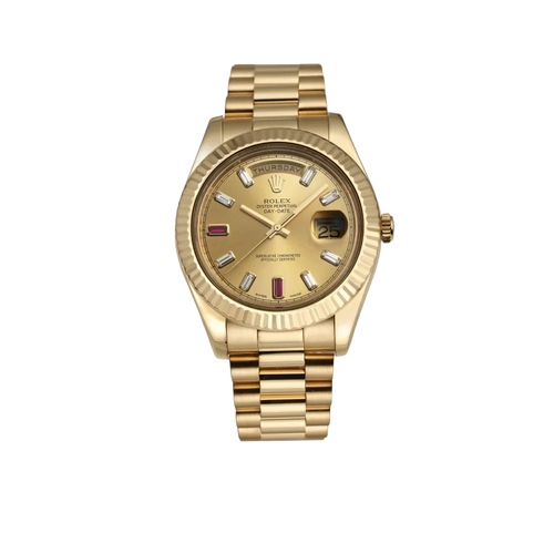 President Day-Date II 41mm 218238 18k Yellow Gold & Ruby Dial