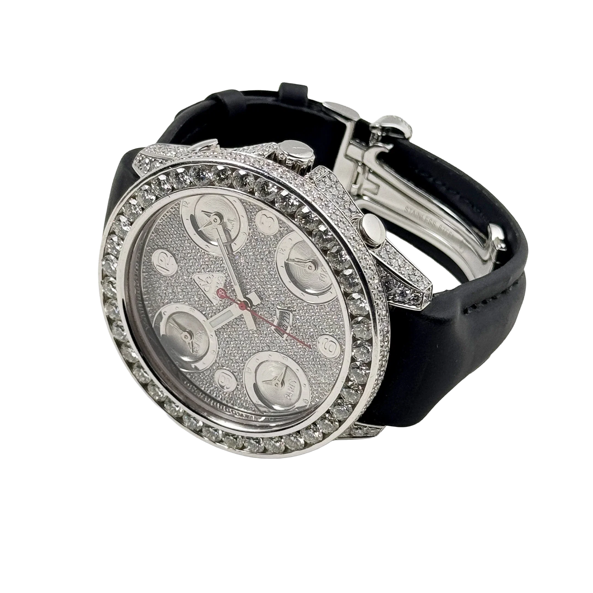 Five Time Zone Steel Diamond 40mm JCM-30