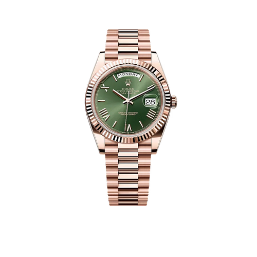 Day-Date Oyster Everose gold 40mm Green Olive 228235