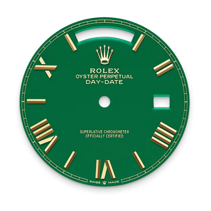 Day-Date 40 Yellow Gold Green Roman Numeral Dial Diamond Bezel M228348RBR-0040