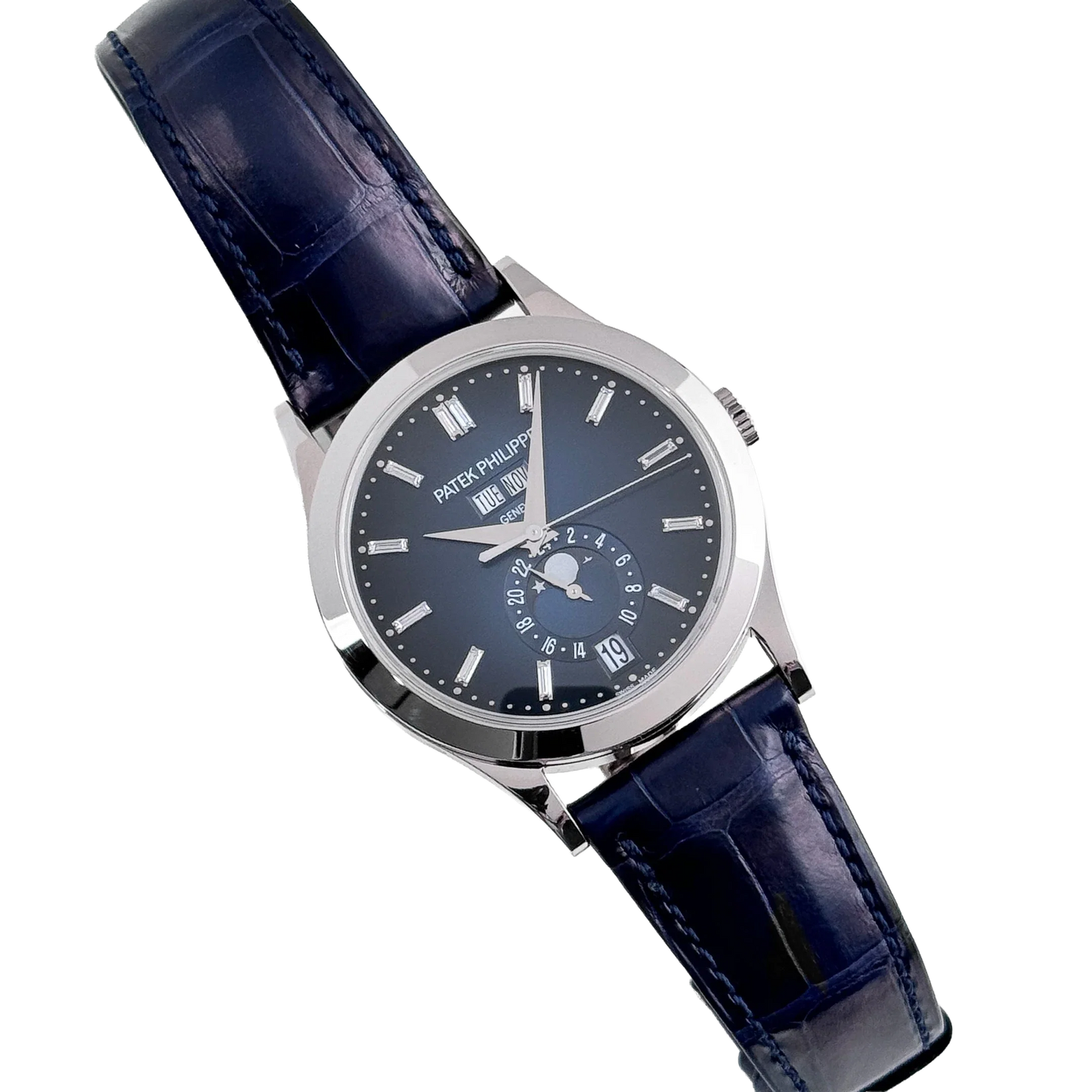 Complications 39mm 5396G-017 Annual Calendar Moon Phases White Gold Blue Dial