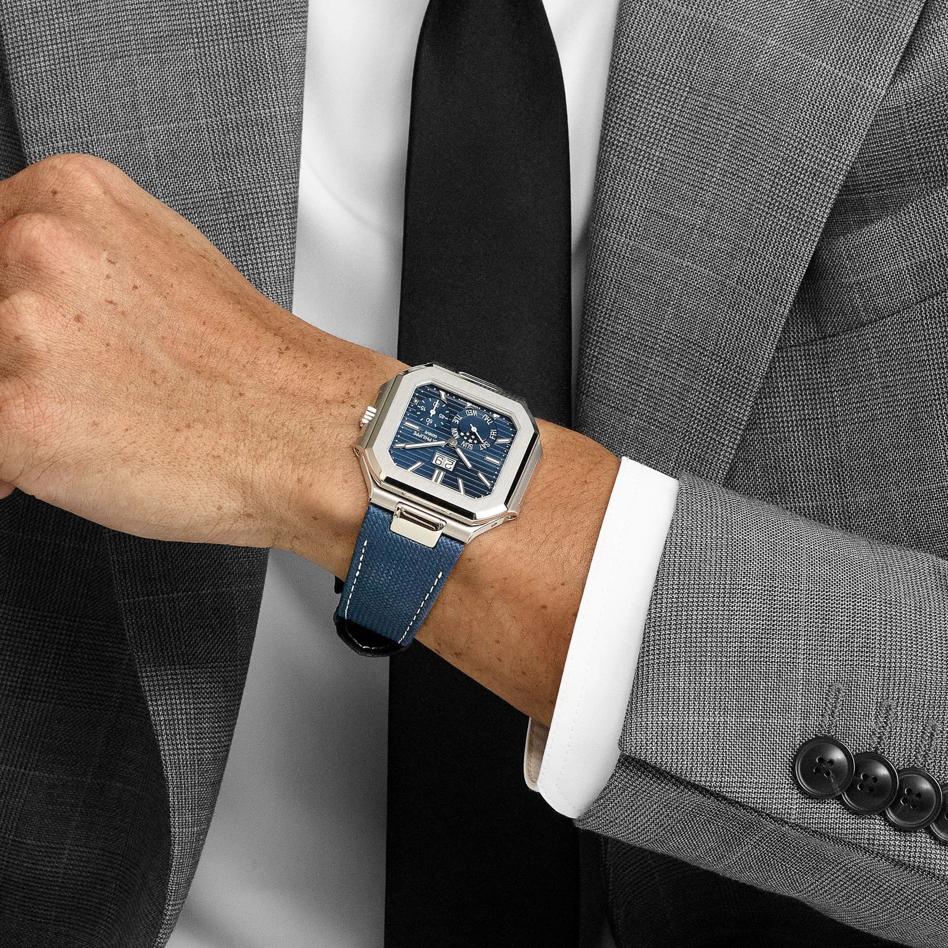 Cubitus 45mm 5822P-001 Platinum Blue Dial Moon Phase
