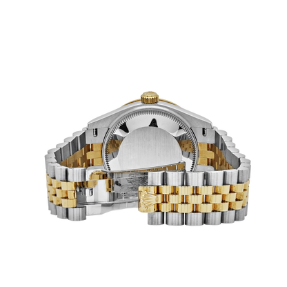 Lady-Datejust 31mm 278383RBR Yellow Gold Stainless Steel Green Roman Dial Diamond Bezel