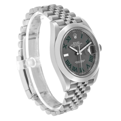 Datejust 41mm Wimbledon Dial Steel Mens Watch 126300