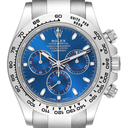 Daytona Blue Dial 40mmWhite Gold Chronograph Mens Watch 116509