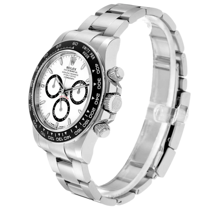 Daytona 40mm Stainless Steel White Panda Dial 126500