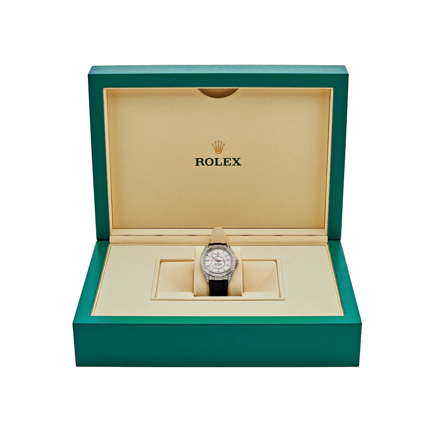 Sky-Dweller 42mm 18K White Gold Meteorite Dial Diamond Watch 326259TBR