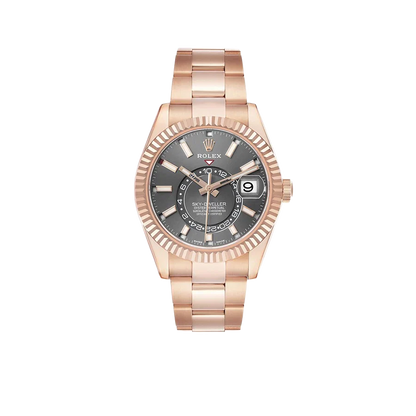 Sky-Dweller 42mm Rose Gold Slate Dial Mens Watch 326935