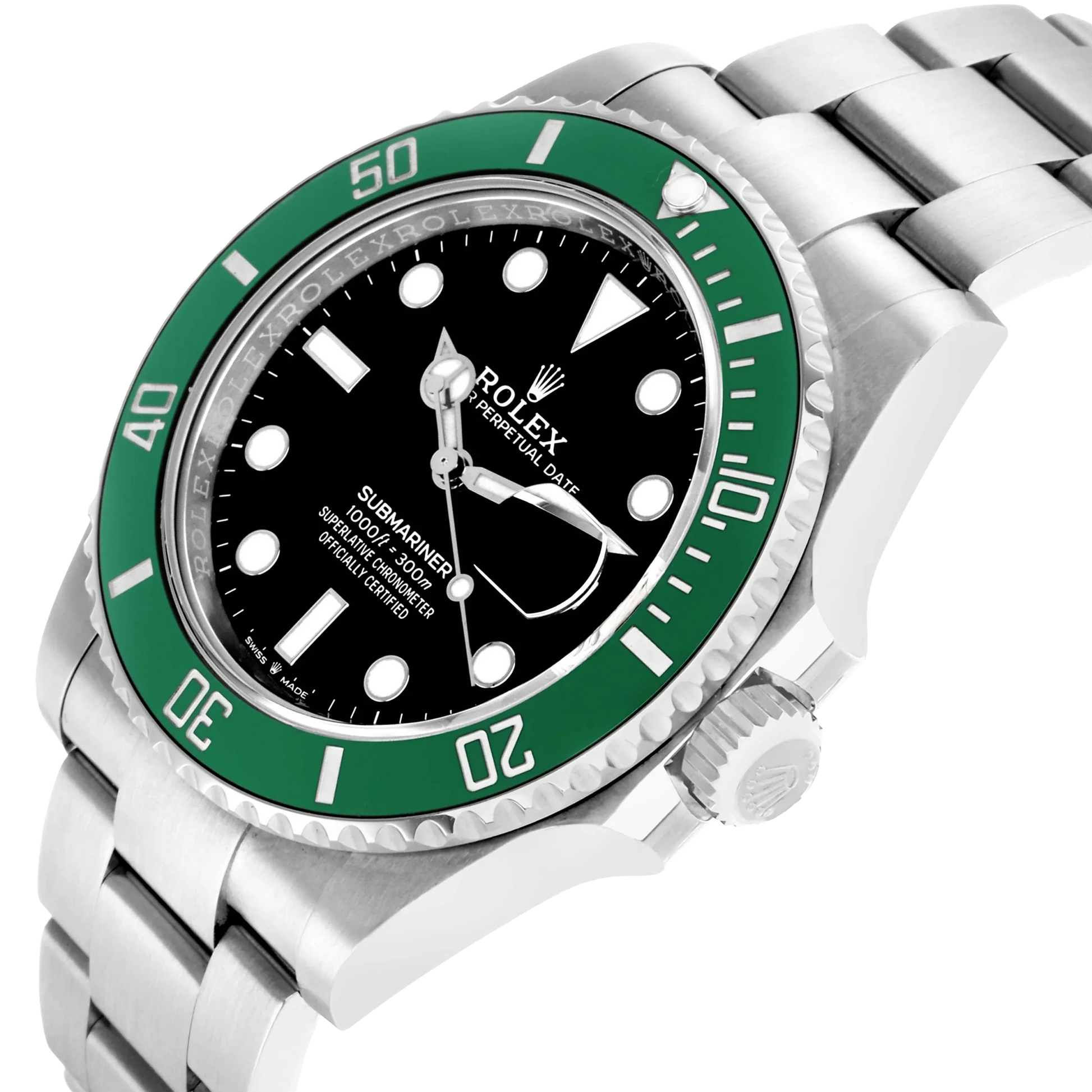 Submariner 41mm Starbucks Steel Green Bezel Mens Watch 126610LV